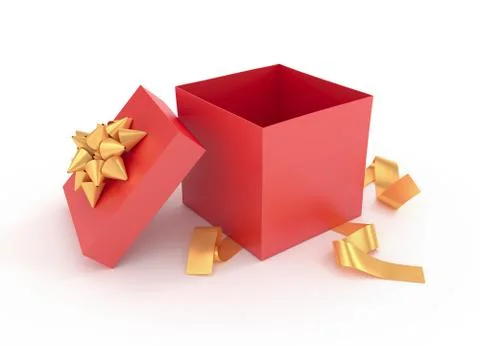 Unwrapped gift box Stock Illustration
