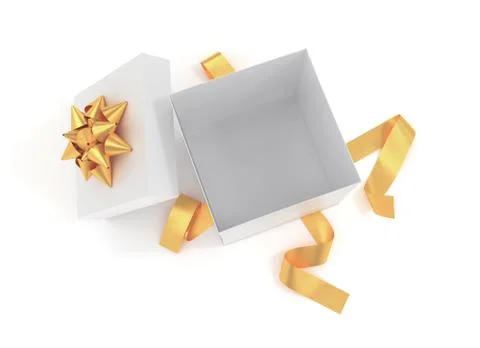 Unwrapped gift box Illustrazione stock