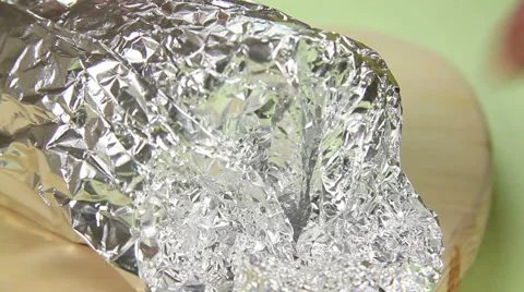 Unwrapping Garlic Bread 스톡 동영상 1104026