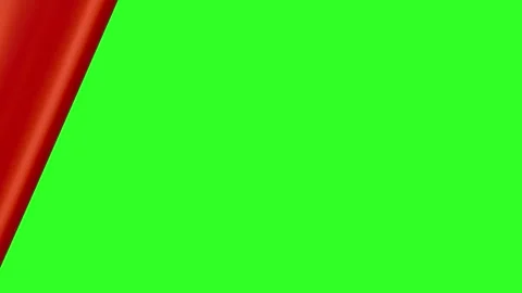 Unwrapping gift with silver bow on red background. Stom motion chroma key. Stock Footage 255708887