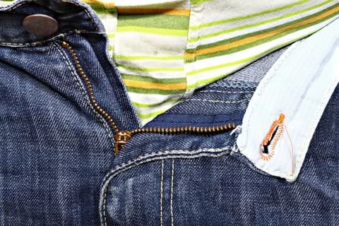 Unzip jeans Stock Photos