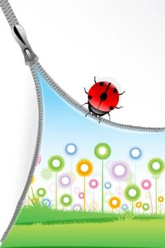 Unzip natural background Stock Illustration