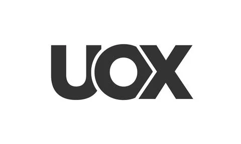 UOX logo design template with strong and modern bold text. Initial based ve.. Stock Illustration