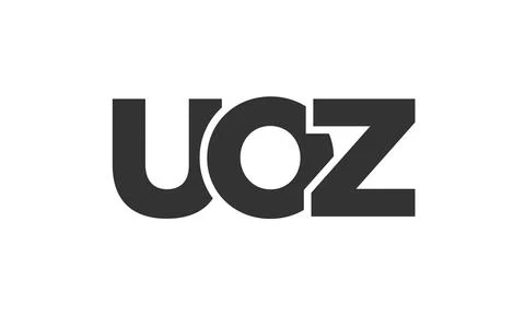 UOZ logo design template with strong and modern bold text. Initial based ve.. Illustrazione stock