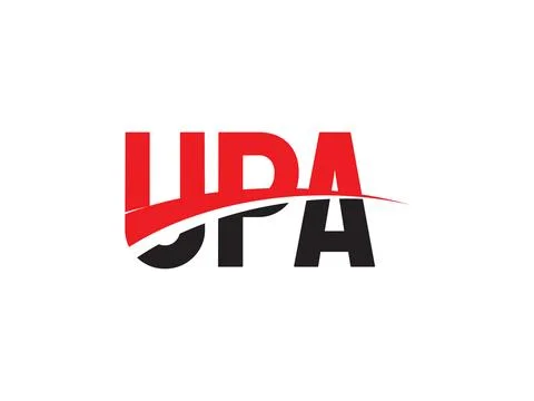 UPA letters isolated on white background, vector logo 스톡 일러스트