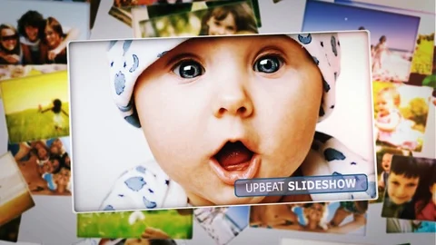 Upbeat Slideshow (positive uplifting 3d photo slides) Stock After Effects