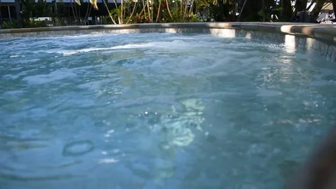 Upclose view of bubbles in a spa jacuzzi Stock Footage 76417122