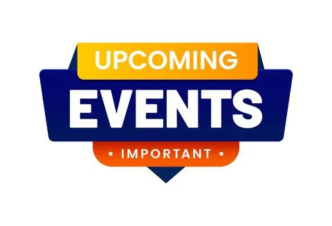Upcoming event label, save the date agenda badge 库存插图