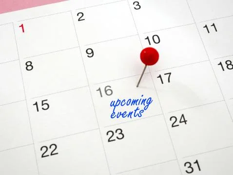Upcoming events. Stock Photos