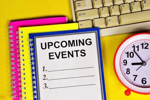 Upcoming events. Stock Photos