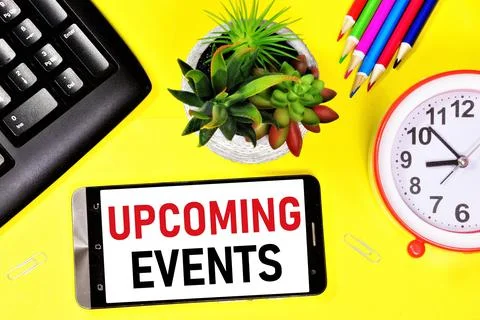 Upcoming events. A widget for displaying text messages on the smartphone Stock Photos
