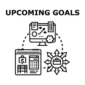 Upcoming goals planning process and financial strategy Stock Illustration