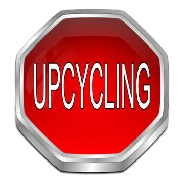 Upcycling Button – 3D illustration Stock Illustration