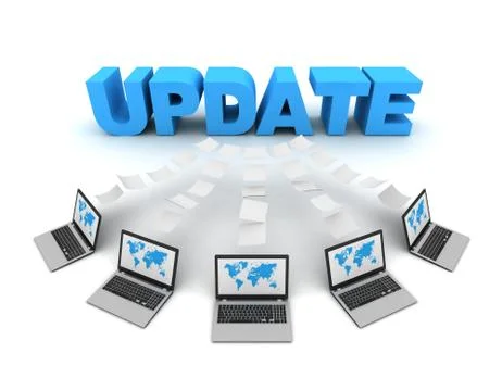 Update 3d concept illustration Ilustración de archivo