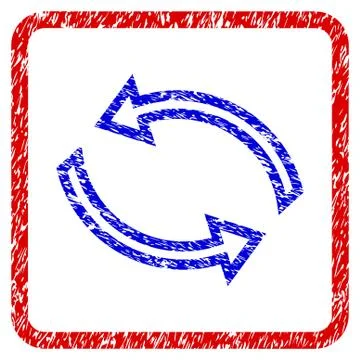 Update Arrows Grunge Framed Icon 스톡 일러스트