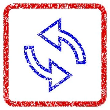 Update Arrows Grunge Framed Icon Stock Illustration