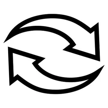 Update Arrows Stroke Vector Icon 스톡 일러스트