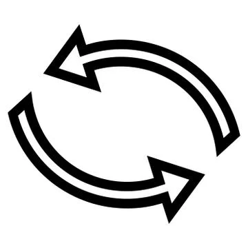 Update Arrows Stroke Vector Icon Stock Illustration