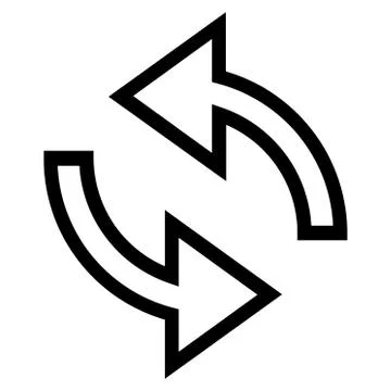 Update Arrows Stroke Vector Icon Stock Illustration
