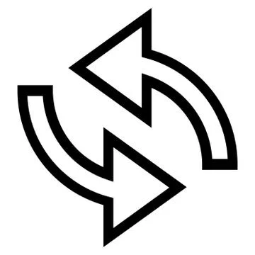 Update Arrows Stroke Vector Icon Illustrazione stock