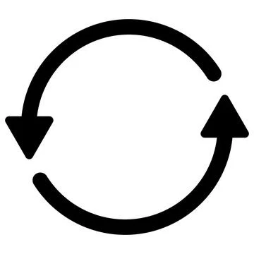 Update Arrows Vector Icon Flat Illustration Illustrazione stock