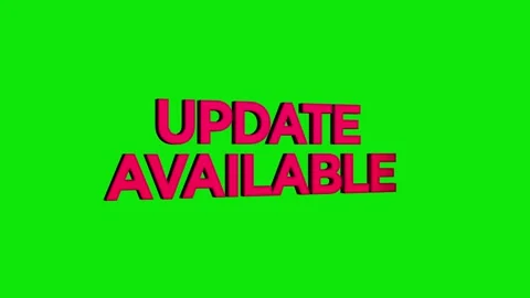 Update available 3d text word animation with vertically rotating motion video Stock Footage 313832096