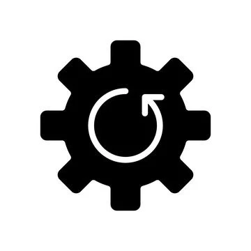 Update black glyph icon Stock Illustration