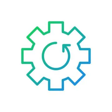 Update blue pixel perfect gradient linear vector icon Ilustração Stock
