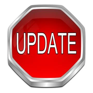 Update Button - 3D illustration Stock Illustration