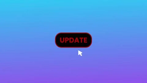 UPDATE button pressed on computer screen by cursor pointer mouse illustrati.. 스톡 일러스트