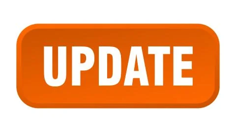 Update button. update square 3d push button Illustrazione stock