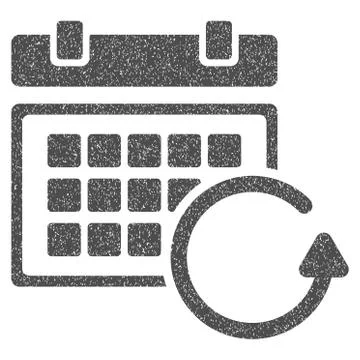 Update Calendar Grainy Texture Icon Stock Illustration