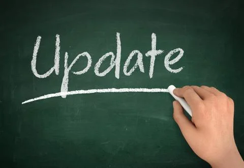Update chalkboard write 3d illustration Stock Illustration
