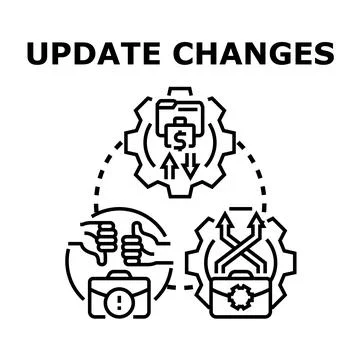 Update changes concept for business development and improvement Stock Illustration