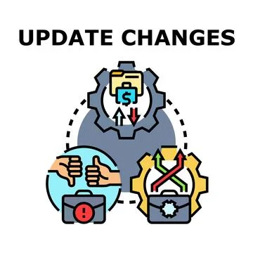 Update changes concept for business development and improvement イラスト素材