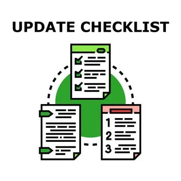 Update checklist concept for planning and task management Stock Illustration