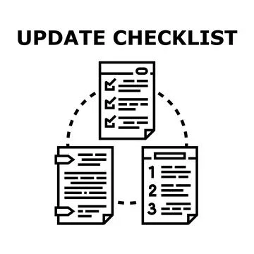 Update checklist concept for planning and task management Stock Illustration