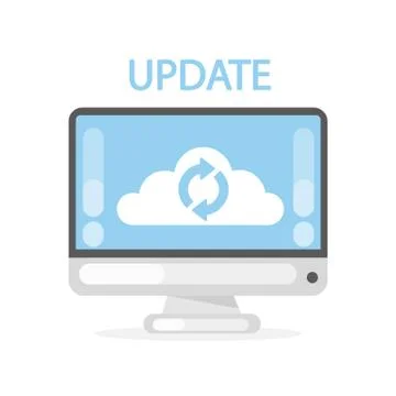 Update for computer. Stock Illustration
