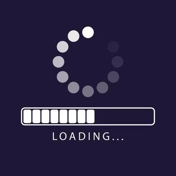 Update concept. Application loading process symbol web screen. Vector illustr Illustrazione stock