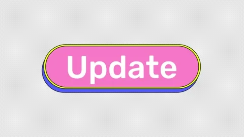 Update cute pink button animation with click reaction Stock Footage 328630575
