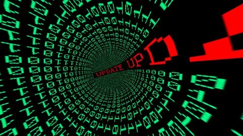 Update data tunnel Illustrazione stock