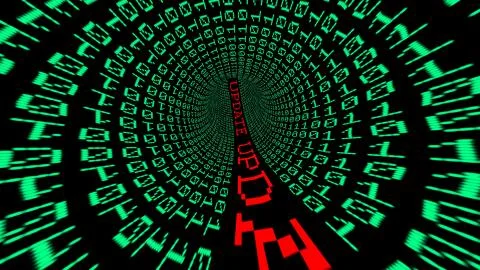 Update data tunnel Illustrazione stock
