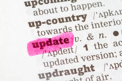 Update  Dictionary Definition Stock Photos