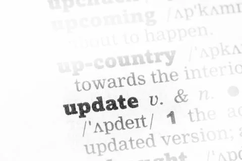 Update  Dictionary Definition Stock Photos