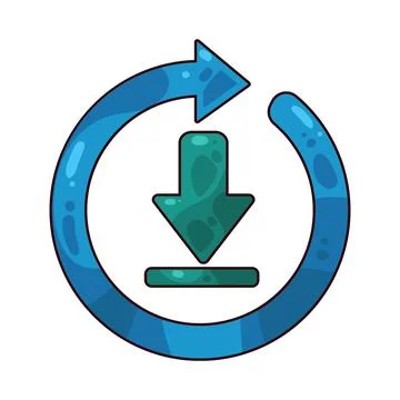 Update download illustration Illustrazione stock