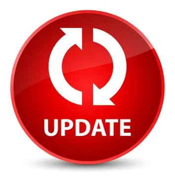 Update elegant red round button Stock Photos