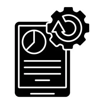 Update Glyph Icon Stock Illustration