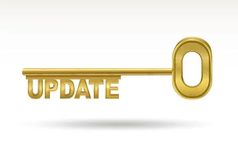 Update - golden key Illustrazione stock