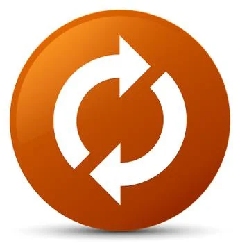 Update icon brown round button Stock Illustration