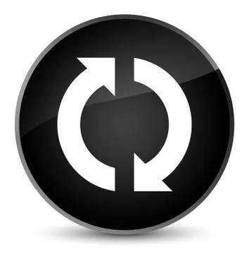 Update icon elegant black round button Stock Illustration